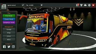 national travels champion livery for Volvo b9r | bussid | bus simulator Indonesia | indian mods |