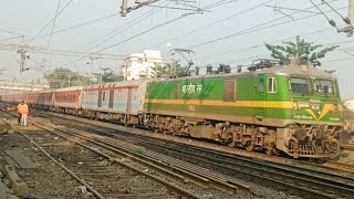 HIGH SPEED of Muzzafarpur Special Fare Sf AC Train with WAG9hc power⚡ Locomotive