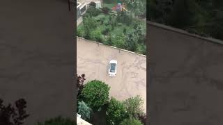 Flooding after heavy rain in Ankara,Turkey.