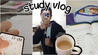 Study vlog 📚 𐙚 ( coffee~study~craft)