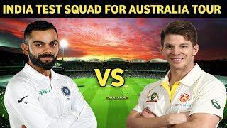 India Test squad for India Tour of Australia 2020/21 | Cric Tube