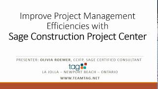 Demo: Sage Construction Project Center for Sage 300 CRE and Sage 100 Contractor