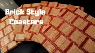 Brick Style Wooden Coasters - from Beech and Meranti