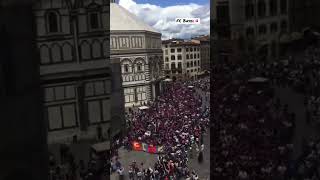 FC Basel 🇨🇭 supporters in Florence 🇮🇹 this afternoon. #shorts #football #fans #ultras #uefa