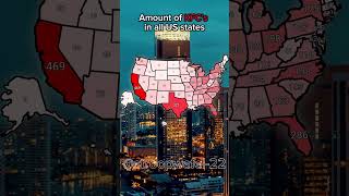 Amount of KFC's in all US states #shorts #like #subscribe #mapping #geography #usa #kfc #kentucky