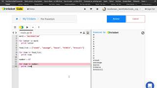 Python V16   For statements and review of while and if statements