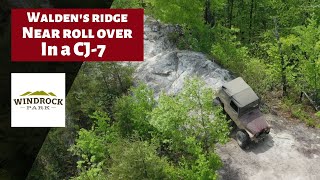 Waldens ridge, near roll over in a CJ-7|over the top|