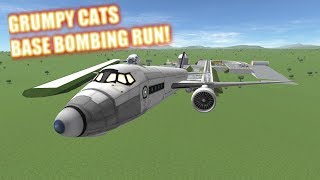 Kerbal War 1 Bombing a Base and Tanks | Kerbal Space Program