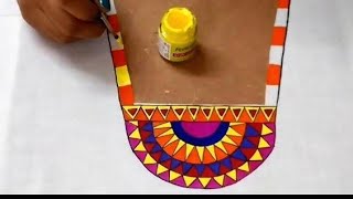 #howtopaint on fabric|Colorful Necklace design painting on#whitekurti #fabricpaintingtutorial