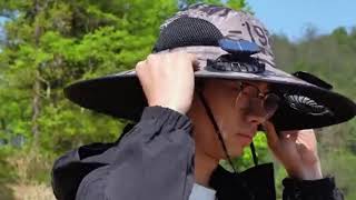 Wide Brim Solar Fan Outdoor Fishing Hat