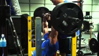 Derek Poundstone 405 lb seated shoulder press