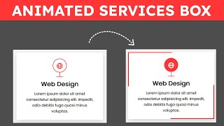 Animated Services Box Hover with Html & CSS