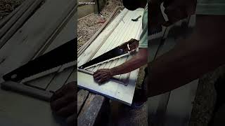 Pasang lis timbul pintu minimalis | Woodworking #shorts