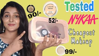 I tried CHEAPEST Makeup from *Nykaa* || Starting From 52/- Only || *Shocked*😮 It's too good 🤯