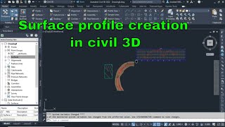 How to create surface profile in civil 3D