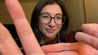 ASMR Lens Tapping + Up Close Hand Movements🍄