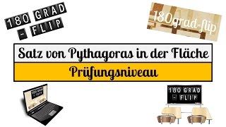 9 Satz von Pythagoras in der Fläche - Prüfungsniveau