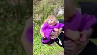 I love you too #monkey #baby #funny