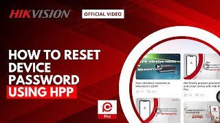 Resetting device password using Hik-Partner Pro application