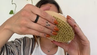 ASMR gentle face brushing with dry brush #shorts