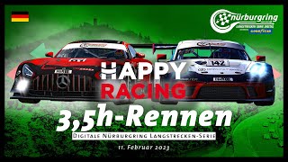 🇩🇪 LIVE: Digitale Nürburgring Langstrecken-Serie, das Happy Racing 3,5h-Rennen!