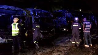 Ayalolo buses burnt in fire outbreak in Kumasi