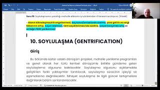 Kentsel Yenileşme ve Kentsel Dönüşüm 10. ünite AUZEF SOSYOLOJİ 4. Sınıf