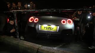 BEST OF - R35 Nissan GT-R { compilation }   -  Anti-lag schoting  Flames !!!!