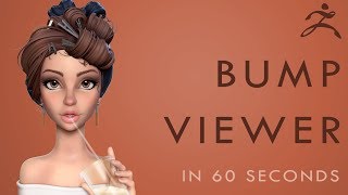 How to PAINT SCULPTED DETAILS using Zbrush Bump Viewer Material - 60 Second Tutorial