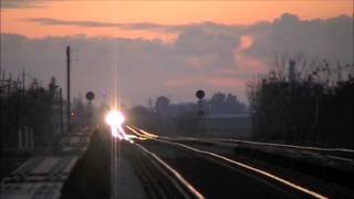 Amtrak Capitol Corridor Train After Sunset