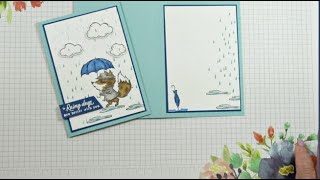 Easy card with Playing in the Rain