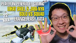 PLAYER INI PENERUS EJ GAMING 5 JARI SOLO vs SQUAD | PUBG MOBILE