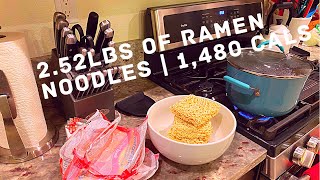 Just for fun | How fast can I eat 4 packages of Maruchan ramen noodles?