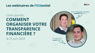 Sport et transparence financière - 25 juin 2024 - Les webinaires de l'ESSentiel