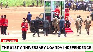 President Yoweri Museveni Kaguta inspected a parade during the 61st Independence Day Celebration.