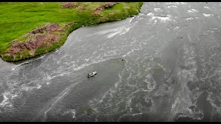 Fishing for trout in Iceland.  Laxá in Aðaldalur