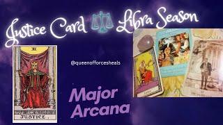 ⚖️Justice Card ✨Major Arcana ✨ Libra Season #tarot #libra #majorarcana #karma #tarotcards #maat #fyp