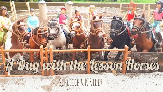 A Day With the Lesson Horses || Schleich Horse Movie || Lakeside Equestrian Centre Series || Ep 1 ||