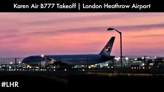 Korean Air B777 Takeoff | London Heathrow Airport