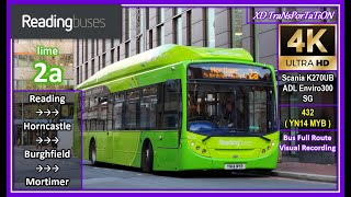 [Reading buses] lime 2a ~ Reading ➝ Mortimer, Glenapp Grange (via Burghfield Common)【4K UW】