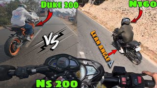 NS200 Bs7 V$ Duke200 Bs6 Streēt R@ce || Sunday Ride Gona Crazy 😎 || Aadi Motovlogs