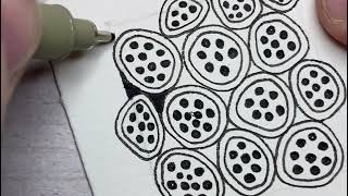 Comment dessiner le tangle Lotus Pods?