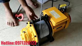 TỜI ĐIỆN MINI SIÊU NHANH 300KG 600KG 30M/PHÚT|tời điện mini 1pha/220v|tời điện xây dựng