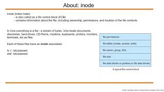 What is inode/File control Block (FCB) in Unix/Linux?