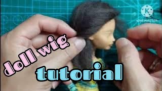 doll wig tutorial #everafterhigh #dolls #dollcollector #wigs #wig #howto #tutorial  #wigtutorial