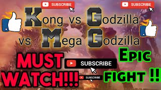 Kong vs Godzilla vs MechaGodzilla full fight