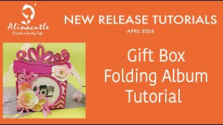 2024 NEW | Gift Box Shaped Folding Album Tutorial - #Alinacutle® #AlinaCraft #diyideas  #minialbum