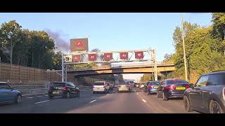 Blazing fire on Car M4 Motorway Saturday