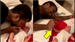 Hardik Pandya CUTE Video Playing With BABY Agastya On His 27th BIRTHDAY