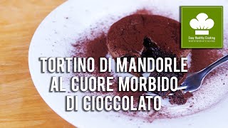 Tortino alle mandorle con cuore morbido di cioccolato | Ricetta | Senza glutine né lattosio